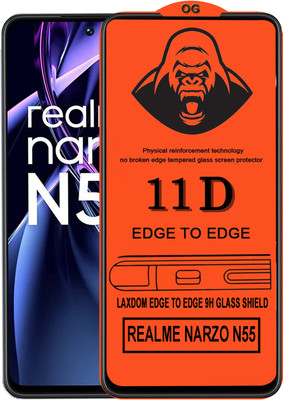 Laxdom Edge To Edge Tempered Glass for REALME NARZO N55(Pack of 1)