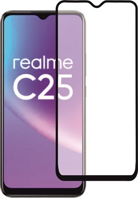 M A ZONE Edge To Edge Tempered Glass for REALME C25(Pack of 1)