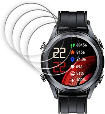SOMTONE Edge To Edge Tempered Glass for 2 In 1 Wearable Earbuds Sleep Monitor Smartwatch 1.28 inch SMARTWATCH SCREEN GUARD(Pack of 4)