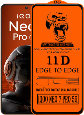 TWIGLO Edge To Edge Tempered Glass for IQOO NEO 7 PRO 5G(Pack of 1)