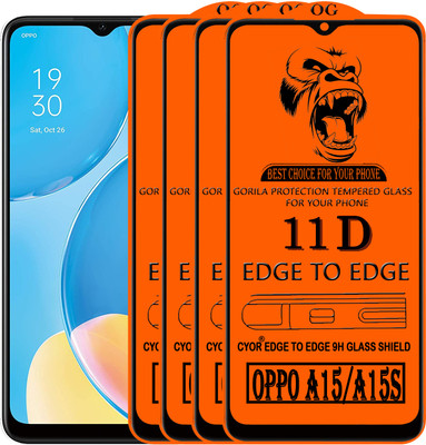 CYOR Edge To Edge Tempered Glass for OPPO A15S(Pack of 4)