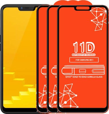 Qyist Edge To Edge Tempered Glass for Realme C1(Pack of 3)