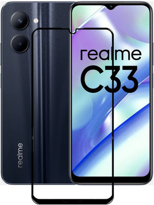 MOBIGENIX Edge To Edge Tempered Glass for realme C33(Pack of 1)