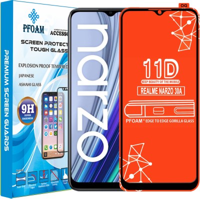 PFOAM Edge To Edge Tempered Glass for REALME NARZO 30A(Pack of 1)