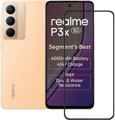 BRENZZ Edge To Edge Tempered Glass for Realme P3x 5g, Realme P3x(Pack of 1)