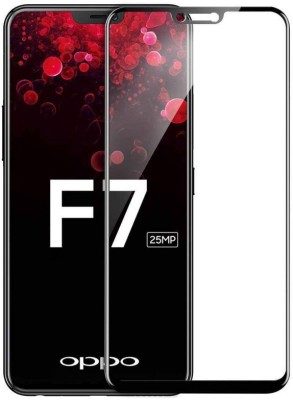 ChutPutMart Edge To Edge Tempered Glass for OPPO F7(Pack of 1)