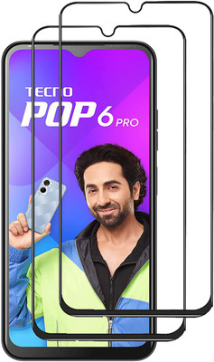 NSTAR Edge To Edge Tempered Glass for Tecno Pop 6 Pro(Pack of 2)