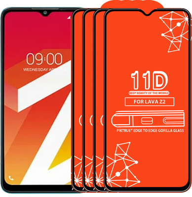 PikTrue Edge To Edge Tempered Glass for LAVA Z2(Pack of 4)