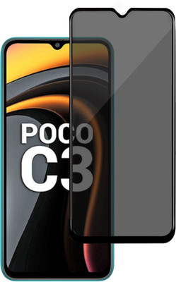 GLOBAL NOMAD Edge To Edge Tempered Glass for POCO C3(Pack of 1)