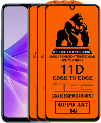 GDMA Edge To Edge Tempered Glass for OPPO A57 5G(Pack of 3)