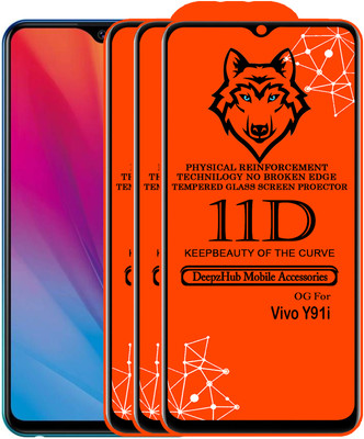 DeepzHub Edge To Edge Tempered Glass for vivo Y91i(Pack of 3)