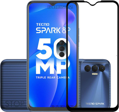 BRENZZ Edge To Edge Tempered Glass for Tecno Spark 8P(Pack of 1)