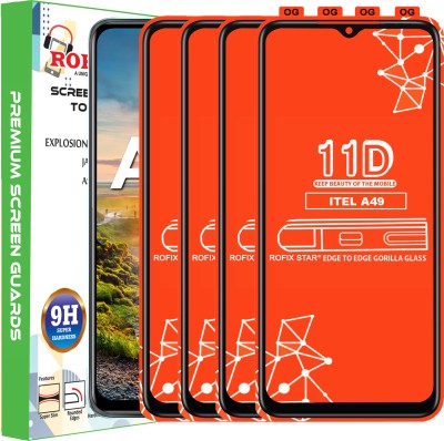 Rofix star Edge To Edge Tempered Glass for ITEL A49(Pack of 4)