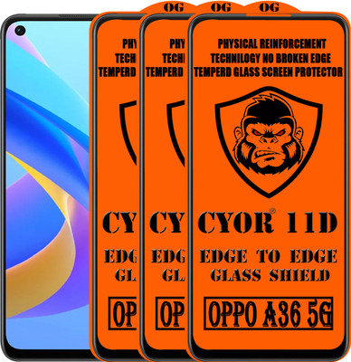 CYOR Edge To Edge Tempered Glass for OPPO A36 5G(Pack of 3)