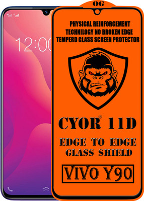CYOR Edge To Edge Tempered Glass for VIVO Y90(Pack of 1)
