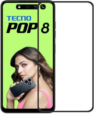 INFINITYWORLD Edge To Edge Tempered Glass for Tecno Pop 8(Pack of 1)