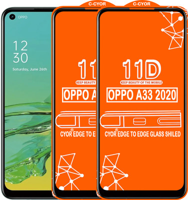 CYOR Edge To Edge Tempered Glass for OPPO A33 2020(Pack of 2)