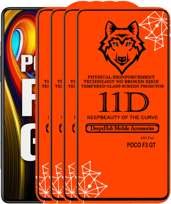 DeepzHub Edge To Edge Tempered Glass for POCO F3 GT(Pack of 4)