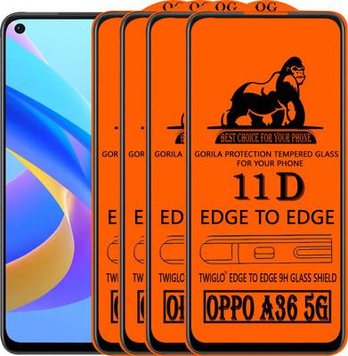 TWIGLO Edge To Edge Tempered Glass for OPPO A36 5G(Pack of 4)