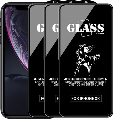 Qyist Edge To Edge Tempered Glass for Apple iPhone XR(Pack of 3)
