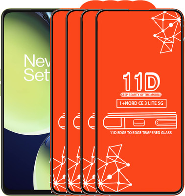 Roxel Edge To Edge Tempered Glass for Oneplus Nord Ce 3 Lite 5G(Pack of 4)
