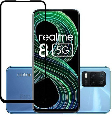 NIMMIKA ENTERPRISES Edge To Edge Tempered Glass for Realme Q3 5G(Comprehensive protection | High-quality material | Multi-layered coating)(Pack of 1)