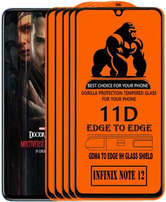 GDMA Edge To Edge Tempered Glass for INFINIX NOTE 12(Pack of 5)