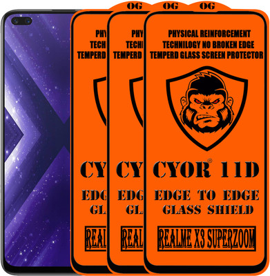 CYOR Edge To Edge Tempered Glass for REALME X3 SUPERZOOM(Pack of 3)