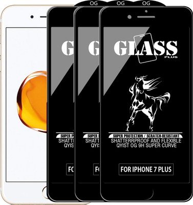 Qyist Edge To Edge Tempered Glass for Apple iPhone 7 Plus(Pack of 3)