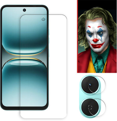 SOMTONE Edge To Edge Tempered Glass for Tecno Spark Go 2 4G FRONT Tempered Glass Screen Protector | Anti-Scratch | Edge to Edge Full Coverage | 9H Hardness ( 1 FRONT SCREEN GUARD + 1 CAMERA LENS PROTECTOR + 1 FREE BACK EMBOSSED SKIN026 )(Pack of 1)