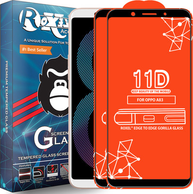 Roxel Edge To Edge Tempered Glass for Oppo A83(Pack of 2)