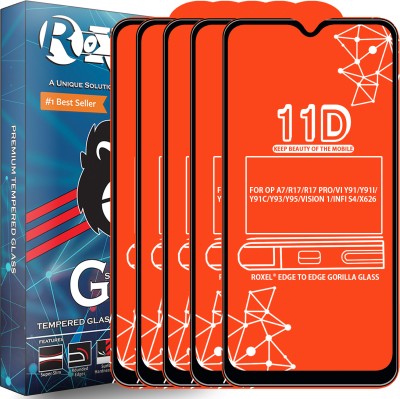 Roxel Edge To Edge Tempered Glass for FOR OPPO A7, OPPO R17, OPPO R17 PRO, VIVO Y91, VIVO Y91I, VIVO Y91C, VIVO Y93, VIVO Y95, ITEL VISION 1, INFINIX S4(Pack of 5)