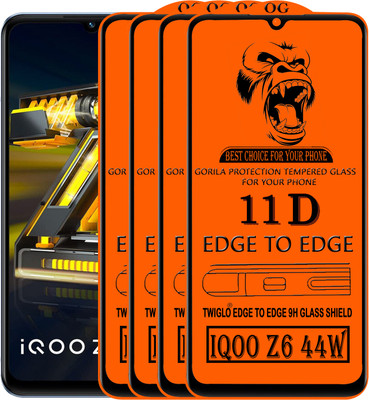 TWIGLO Edge To Edge Tempered Glass for IQOO Z6 44W(Pack of 4)