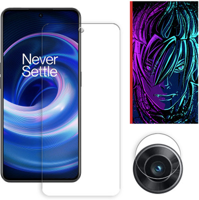 SOMTONE Edge To Edge Tempered Glass for OnePlus 10R 5G Tempered Glass Screen Protector | Anti-Scratch | Edge to Edge Full Coverage | 9H Hardness (1 FRONT SCREEN GUARD + 1 CAMERA LENS PROTECTOR + 1 FREE BACK EMBOSSED SKIN002)(Pack of 1)