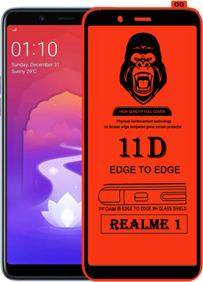 Laxdom Edge To Edge Tempered Glass for OPPO Realme 1(Pack of 1)