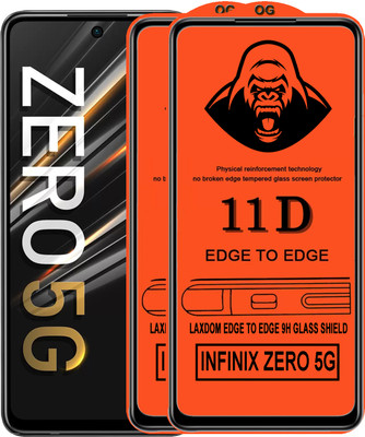 Laxdom Edge To Edge Tempered Glass for INFINIX ZERO 5G(Pack of 2)