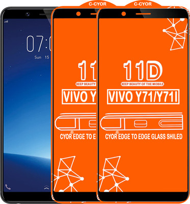 CYOR Edge To Edge Tempered Glass for VIVO Y71(Pack of 2)