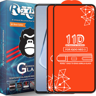 Roxel Edge To Edge Tempered Glass for Iqoo Neo 5 5G(Pack of 2)