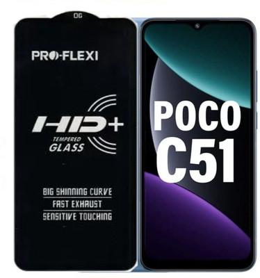 SM Styles Edge To Edge Tempered Glass for Xiaomi Poco C51/Poco C51(Pack of 1)