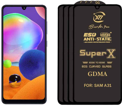 GDMA Edge To Edge Tempered Glass for SAMSUNG A 31(Pack of 4)