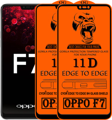 CYOR Edge To Edge Tempered Glass for OPPO F7(Pack of 2)