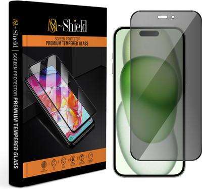MS-Shield Edge To Edge Tempered Glass for iPhone 15 Plus(Pack of 1)
