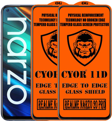 CYOR Edge To Edge Tempered Glass for REALME NARZO 20 PRO(Pack of 2)