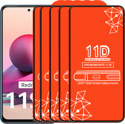 Qyist Edge To Edge Tempered Glass for Redmi Note 11 Se(Pack of 5)