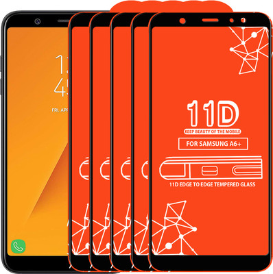 Roxel Edge To Edge Tempered Glass for Samsung Galaxy A6+(Pack of 5)