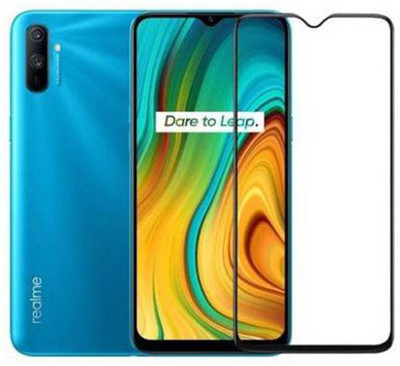 SM Styles Edge To Edge Tempered Glass for Realme C3(Pack of 1)