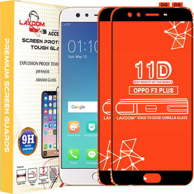 Laxdom Edge To Edge Tempered Glass for OPPO F3 PLUS(Pack of 2)