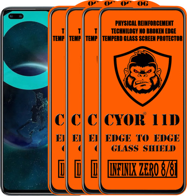 CYOR Edge To Edge Tempered Glass for INFINIX ZERO 8I(Pack of 4)