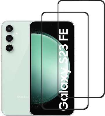 HIE POWER Edge To Edge Tempered Glass for Samsung Galaxy S23 FE-9H Grade-Anti Explosion-Tempered Glass/Full Screen Coverage-Edge to Edge/9H Hardness/With Easy Installation Kit(Pack of 2)