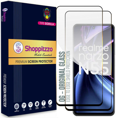 Shoppitzzo Edge To Edge Tempered Glass for Nord CE 3 Lite|Narzo N55|realme C55(Pack of 2)